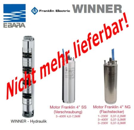 Tiefbrunnenpumpen Ebara Winner