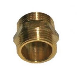 Messing Doppelnippel 2 mal 1 1/4" Au&szlig;engewinde