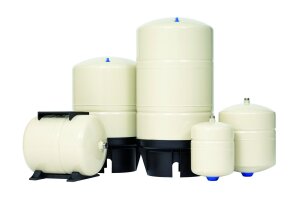 APT Stahl Membrandruckbehälter mit Sockel Stickstoff gefüllt