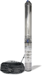 Tiefbrunnenpumpe ZDS   QPGO.3-13 Version in Technopolymer QPGO.P-Ausführung in 240V O2-ohne Pumpenschutz DRP-mit Kurzkabel 1,5m