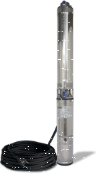 Tiefbrunnenpumpe ZDS   QPGO.3-13 Version in Technopolymer QPGO.P-Ausführung in 380-400V OT-ohne Pumpenschutz DRP-mit Anschlusskabel 15m