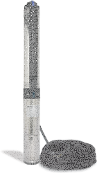 Tiefbrunnenpumpe ZDS   QPGO.3-13 Version in Technopolymer QPGO.P-Ausführung in 380-400V OT-Mit Pumpenschutz DRP für Drehstrom OT-mit Anschlusskabel 15m