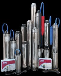 Tiefbrunnenpumpe ZDS   QPGO.3-13 Version in Edelstahl QPGO.X-Ausführung in 240V O2-ohne Pumpenschutz DRP-mit Anschlusskabel 15m