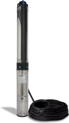 Tiefbrunnenpumpe ZDS   QPGO.5-8 Version in Edelstahl QPGO.X-Ausführung in 380-400V OT-ohne Pumpenschutz DRP-mit Kurzkabel 1,5m