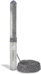 Tiefbrunnenpumpe ZDS   QPGO.2-12 Version in Technopolymer QPGO.P-Ausführung in 380-400V OT-ohne Pumpenschutz DRP-mit Anschlusskabel 15m