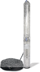 Tiefbrunnenpumpe ZDS   QPGO.3-9 Version in Edelstahl QPGO.X-Ausführung in 380-400V OT-ohne Pumpenschutz DRP-mit Kurzkabel 1,5m