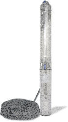 Tiefbrunnenpumpe ZDS   QPGO.5-13 Version in Technopolymer QPGO.P-Ausführung in 380-400V OT-ohne Pumpenschutz DRP-mit Anschlusskabel 30m