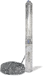 Tiefbrunnenpumpe ZDS   QPGO.5-13 Version in Edelstahl QPGO.X-Ausführung in 380-400V OT-Mit Pumpenschutz DRP für Drehstrom OT-mit Anschlusskabel 30m